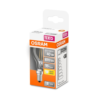 OSRAM LED-LAMPA RUND KLAR (40) E14