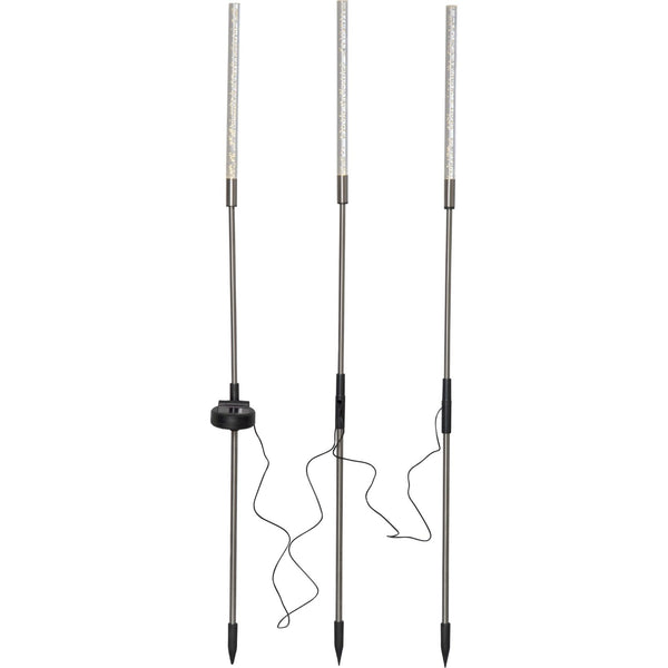 Star Trading - Iluminación solar - Decoración solar Bubbly 3-pin - Transparente - 83cm