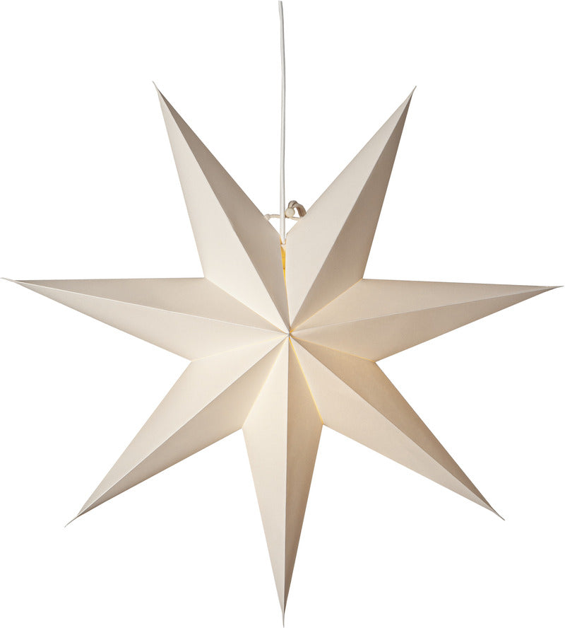 Star Trading - Estrella de Navidad - Estrella de papel Lisa - Blanco - 45cm