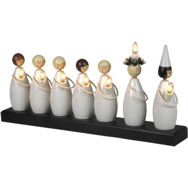 Ljusstake Luciatåg Vit