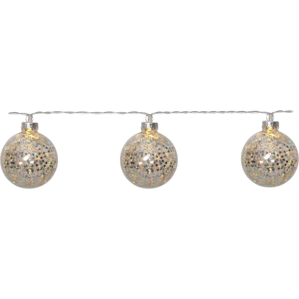 Star Trading - Cadena de luces Glitter - LED - 10 fuentes de luz - 130 cm