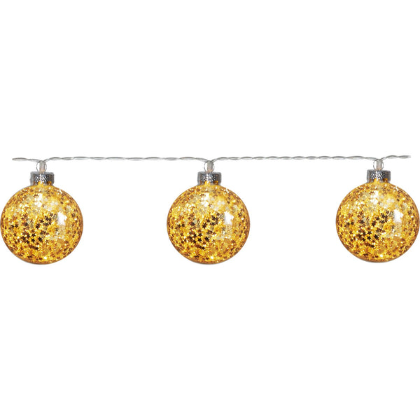 Star Trading - Cadena de luces Glitter - LED - 10 fuentes de luz - 130 cm