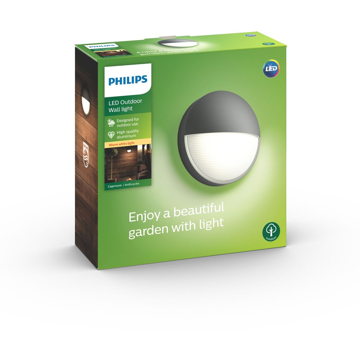 Philips - Aplique Capricornio antracita 1x6W