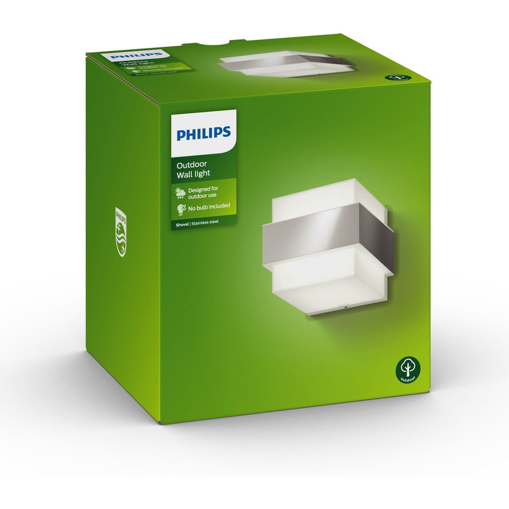 Philips - Aplique de pared Shovel inox 1x42W 230V