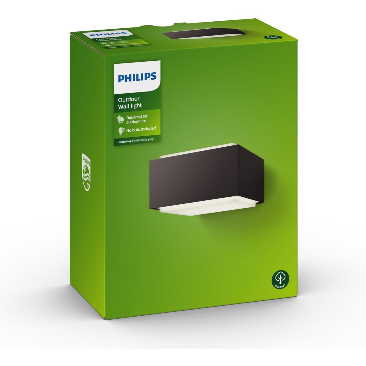 Philips - Hedgehog wall lantern anthracite 1x42W