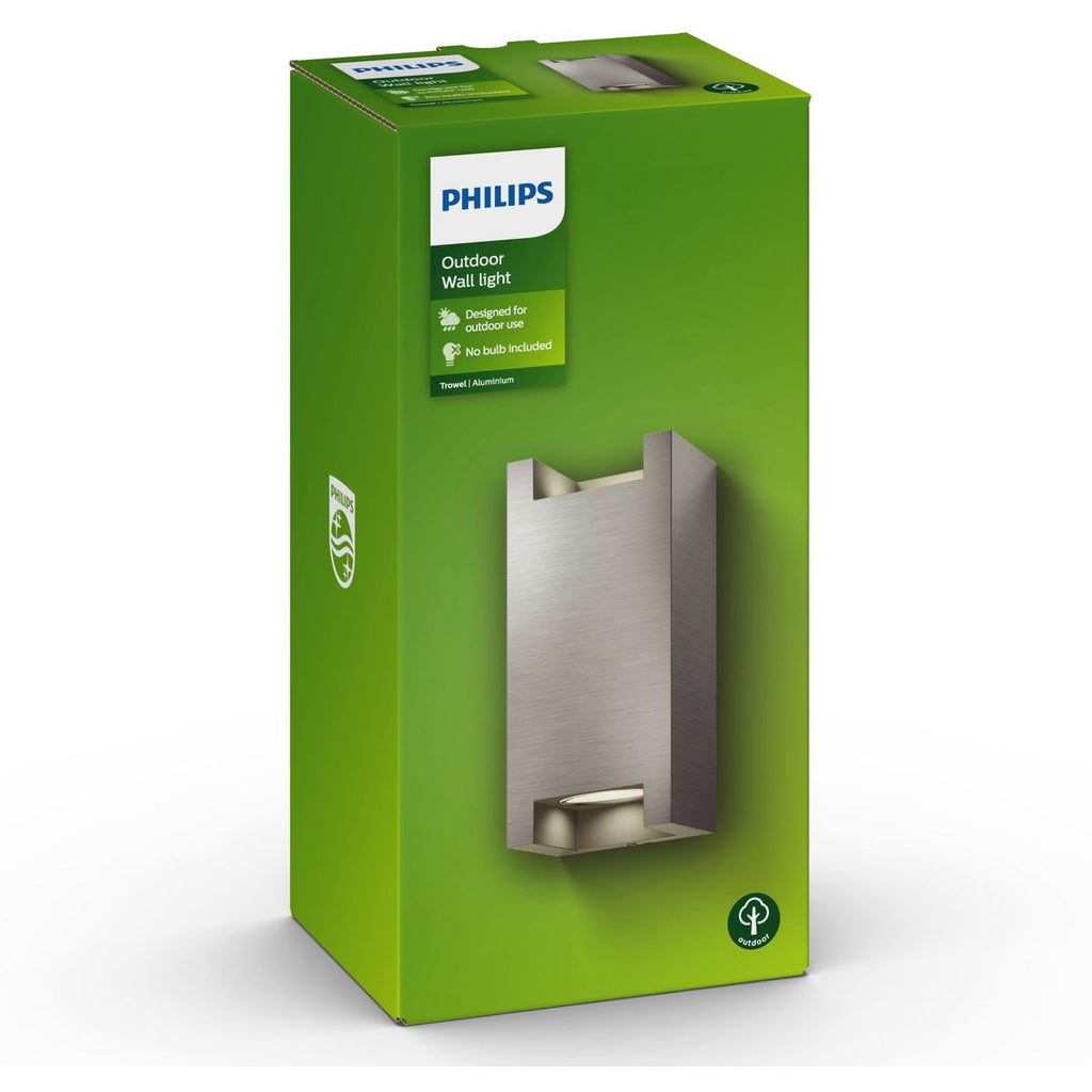 Philips - Aplique de pared Trowel aluminio 2x5W 230V
