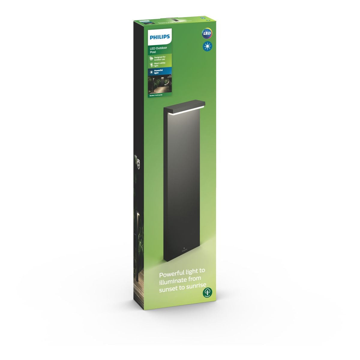 Philips - Bustan post anthracite 2x4.5W SELV