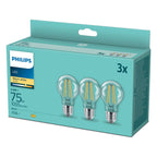 Philips - LED clásico 75W A60 E27 WW CLND3PF/6DISC