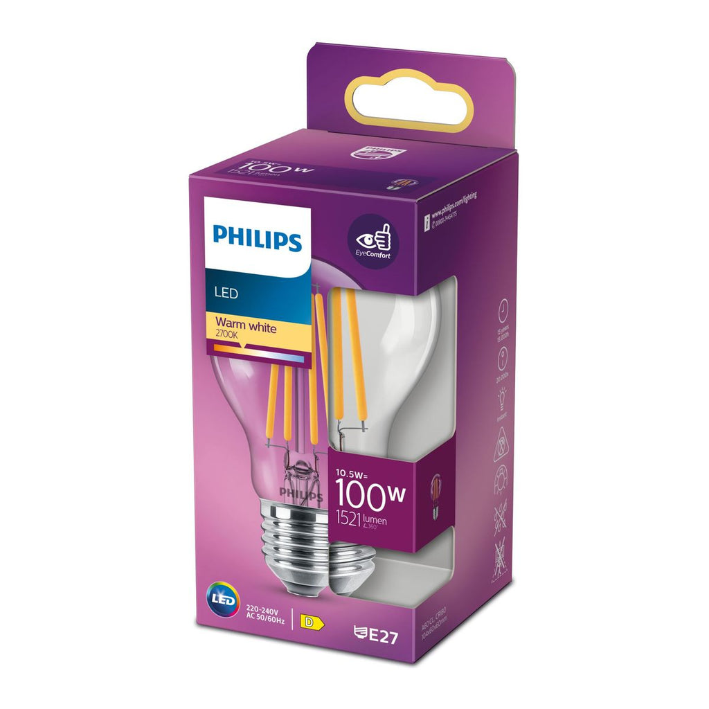 Philips - LED clásico 100W E27 WW A60 CL NDRFSRT4