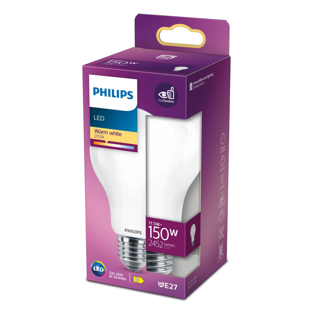 Philips - LED clásico 150W A67 E27 WW FR NDRFSRT4