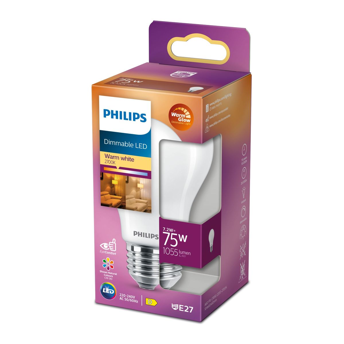 Philips - LED clásico 75W A60 E27 FR WGD90 SRT4
