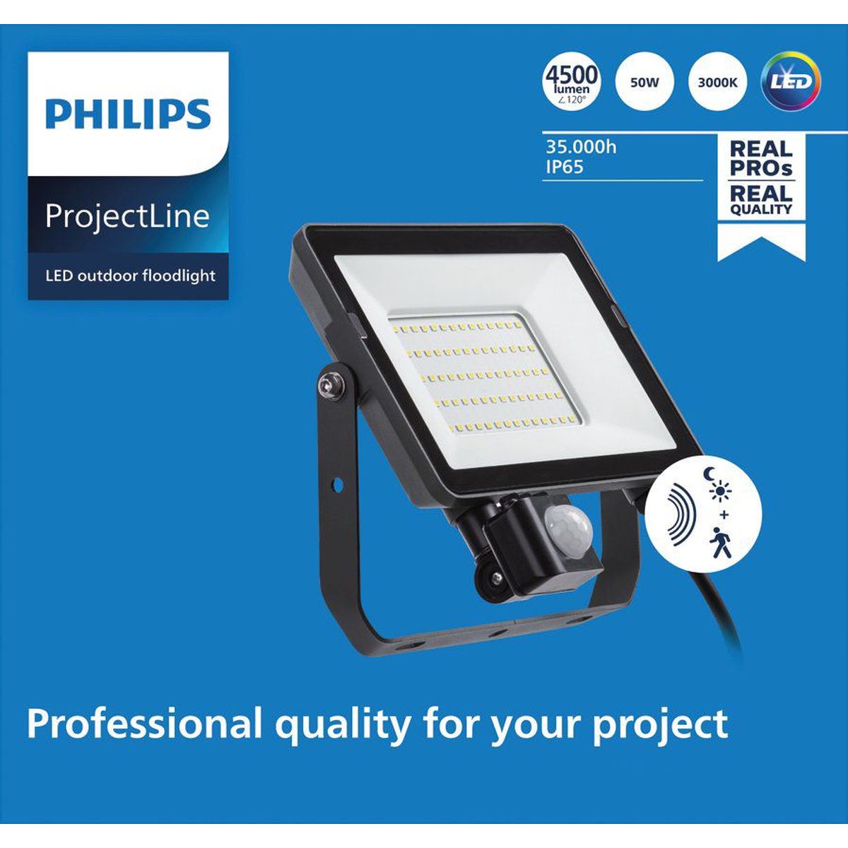 Philips - Proyector Projectline 50W 3000K Sensor