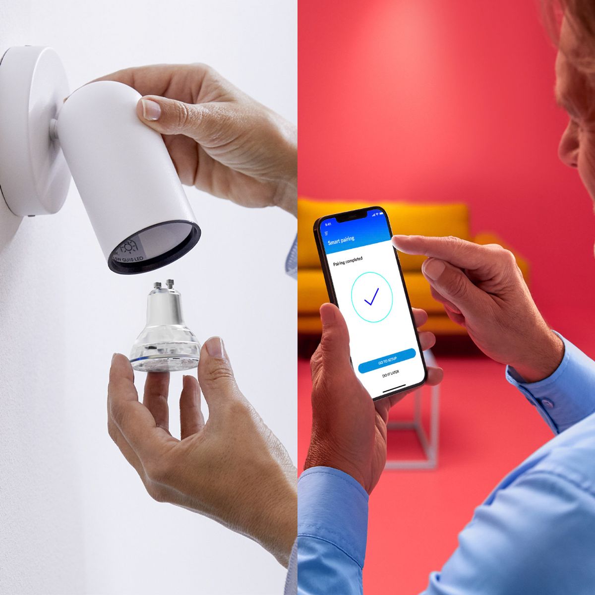 Philips - Wi-Fi BLE 50W GU10 GLASS 922-65 RGB2PF/6