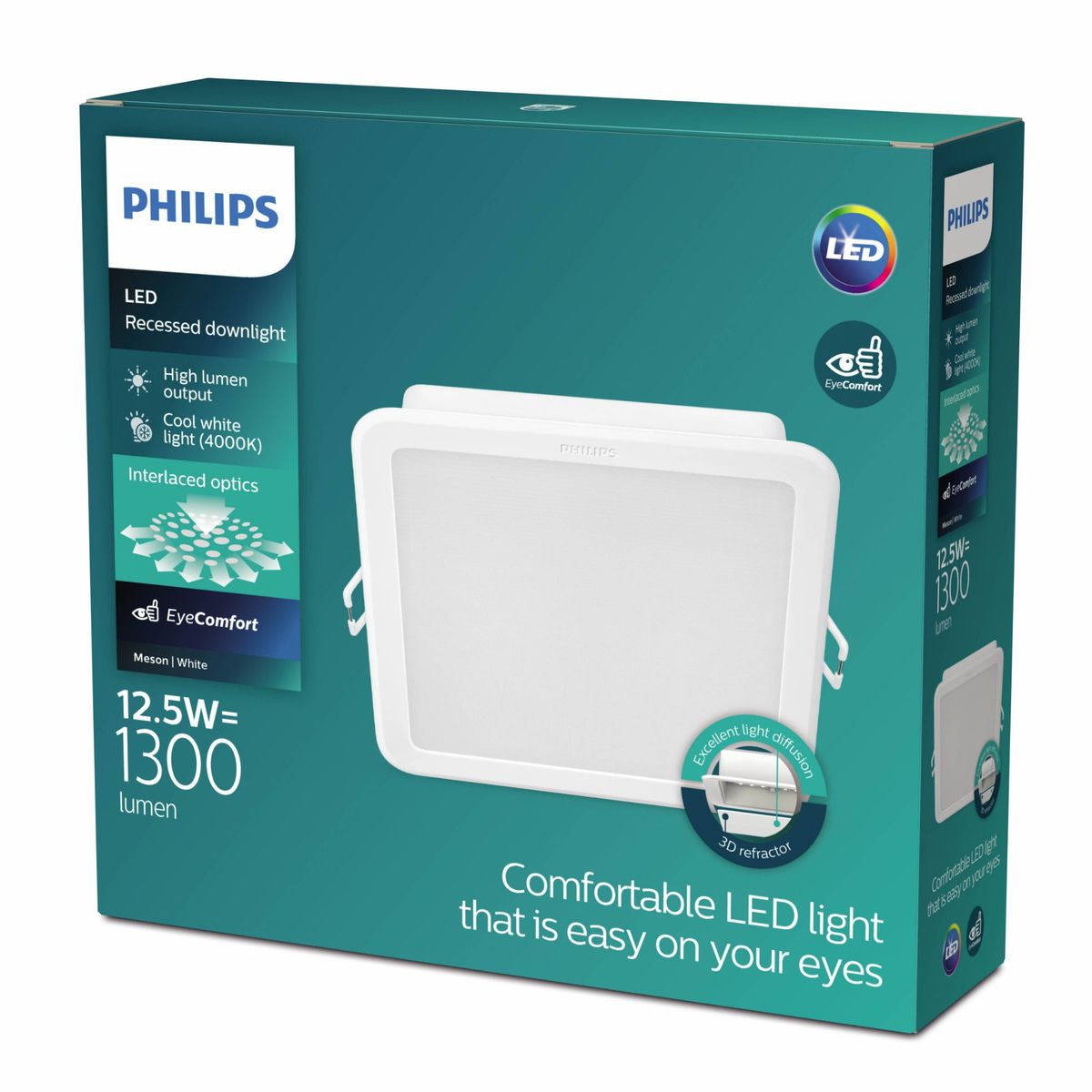 Philips - 59465 MESON 125 12.5W 40K WH SQ recessed