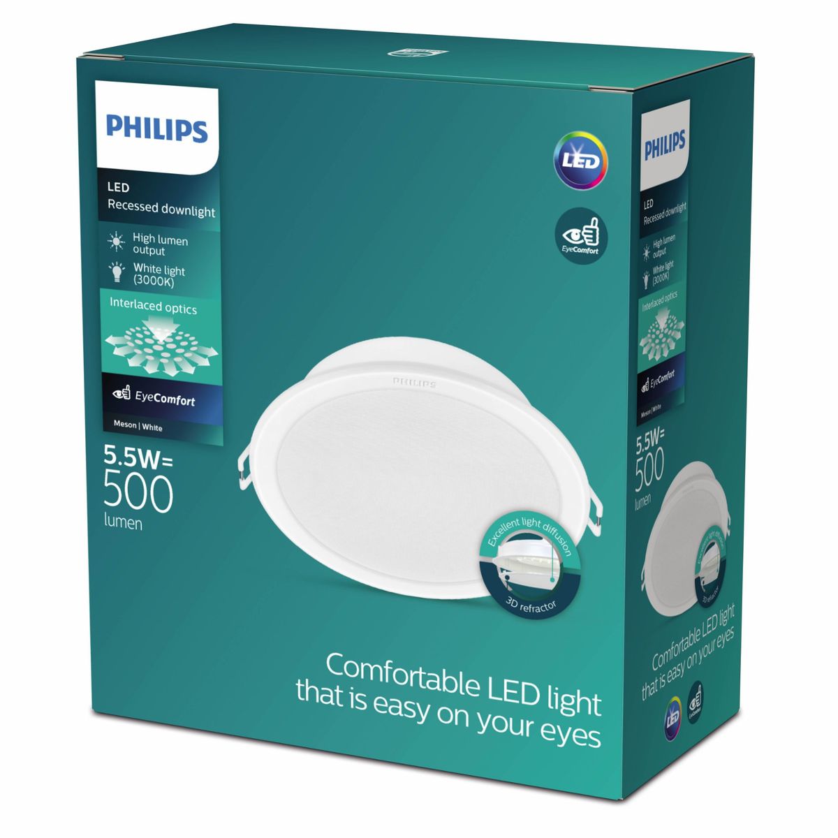 Philips - 59444 MESON 080 5.5W 30K WH recessed