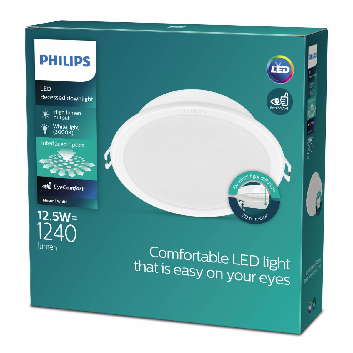 Philips - 59464 MESON 125 12.5W 30K WH recessed