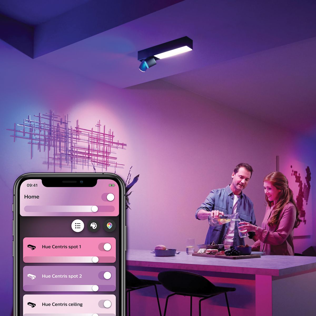 Philips - Centris Hue 2-spot black special form V2