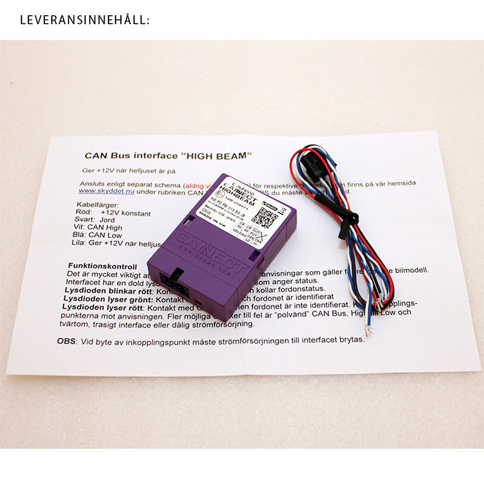 CANM8 – Control de señal de corriente a luz extra 12V