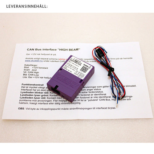 CANM8 – Control de señal de corriente a luz extra 12V