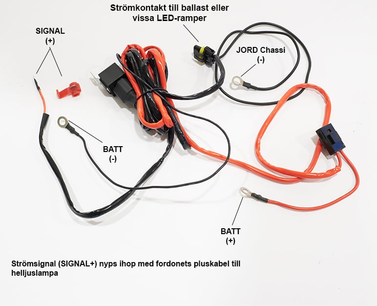 Juego de cables relé 1ud Luz adicional 12V|9006