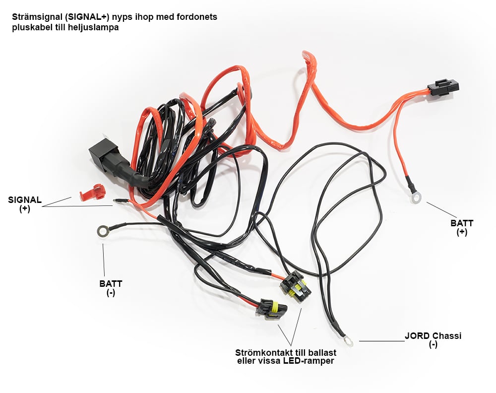 Juego de cables de relé 3 piezas Extra ligero 12V|9006