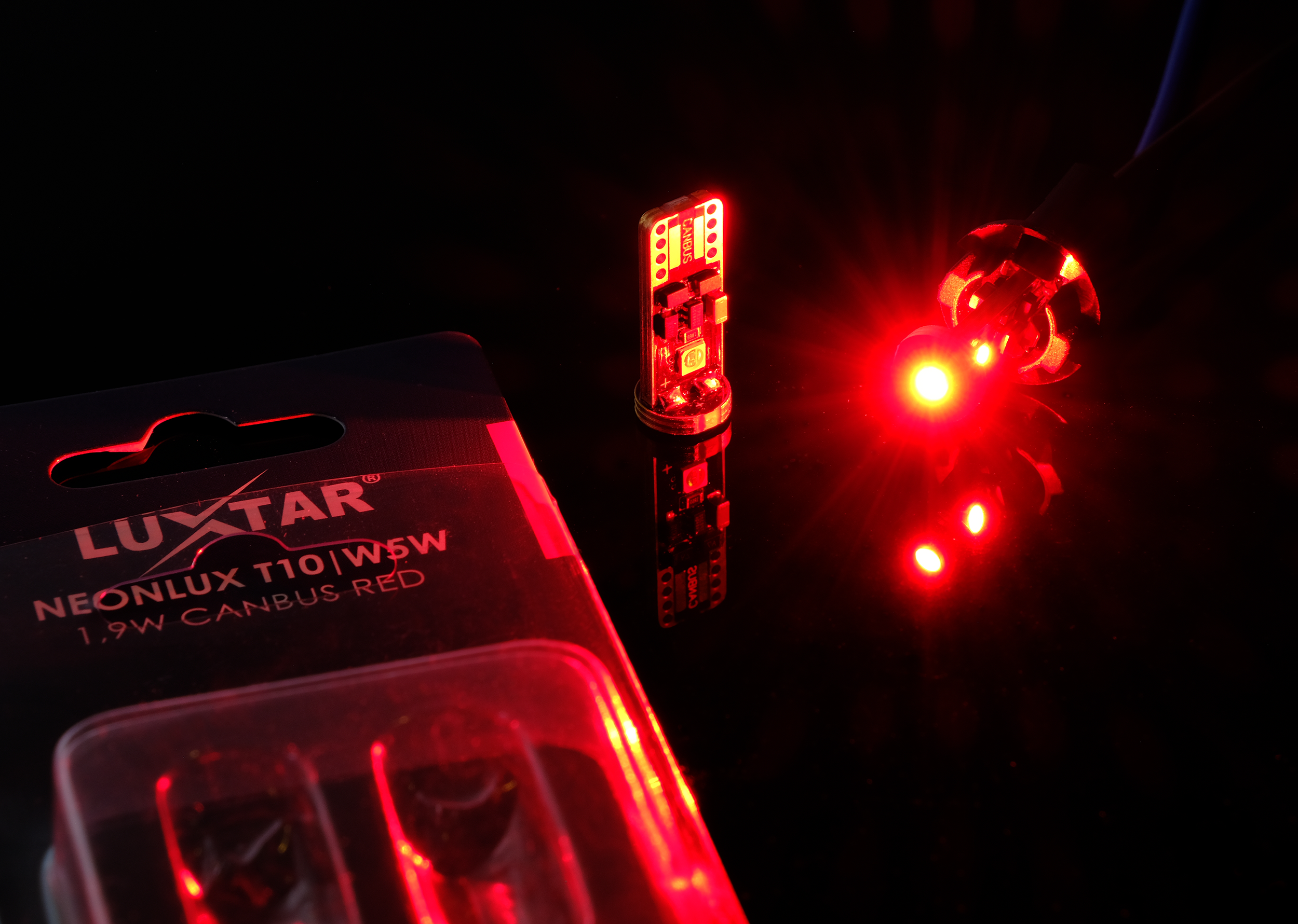 Luxtar NeonLux | T10 W5W | Canbus | Red - bild 2
