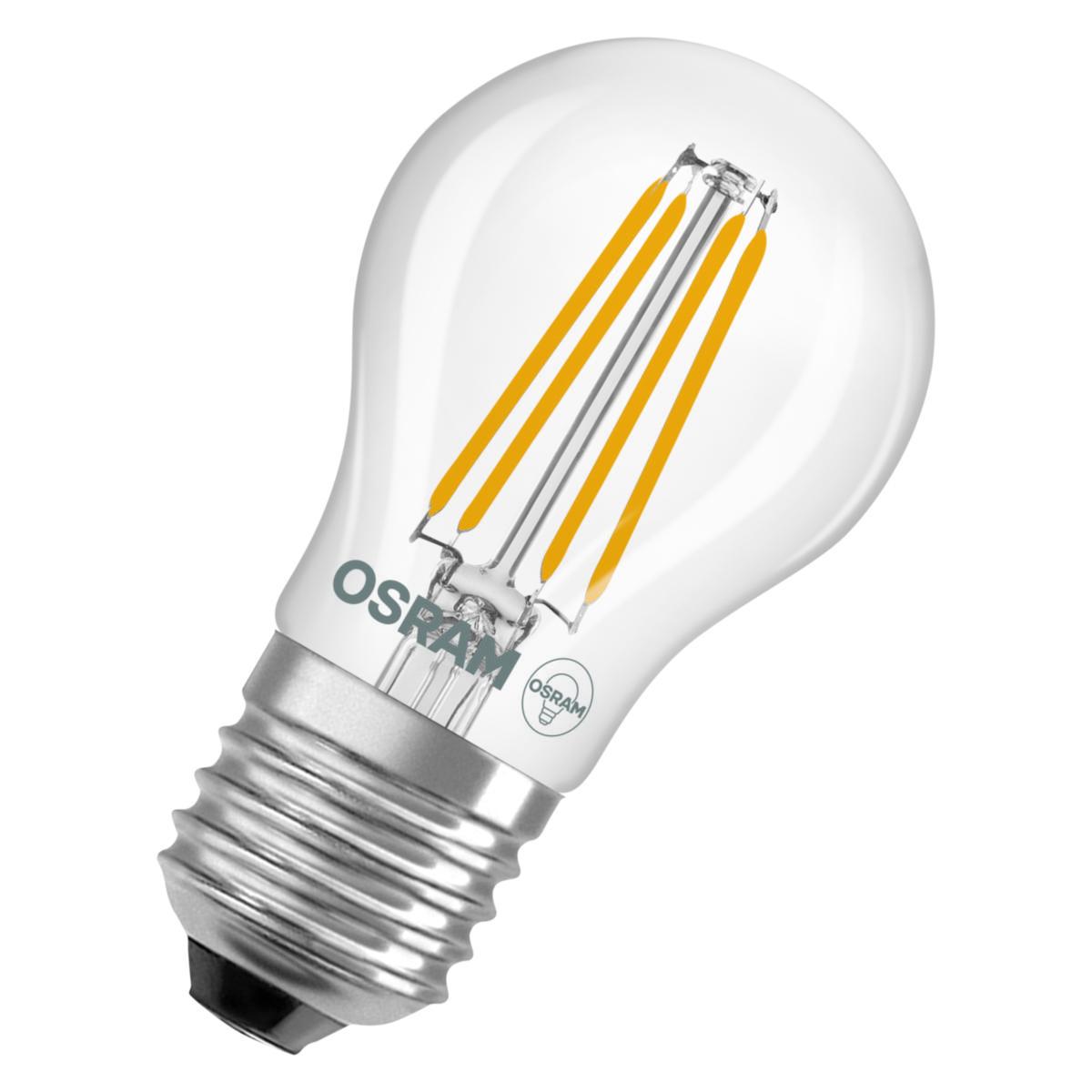 Lámpara LED redonda transparente OSRAM (40) E27 regulable | 3,4 W