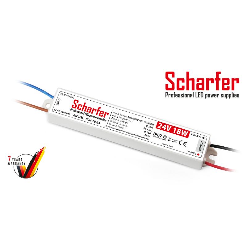 Transformador 230V CA a 24V CC 18W