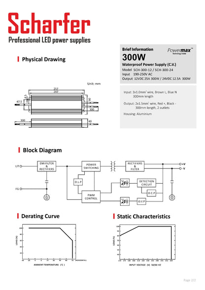 Transformador de 230 V CA a 24 V CC 300 W