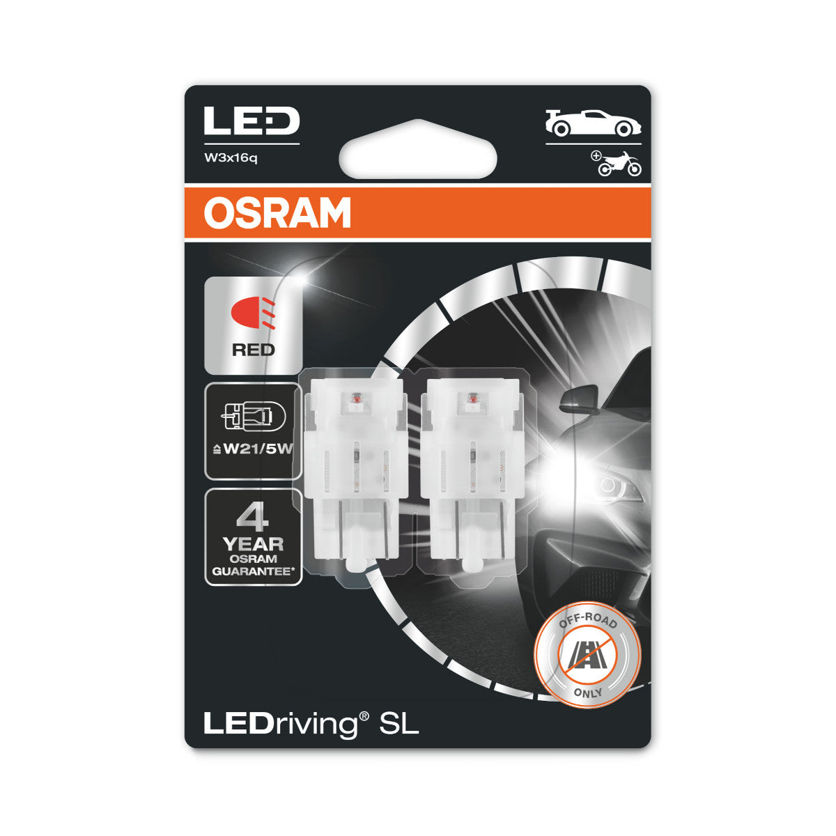 OSRAM LEDriving SL - Off-road W21-5W - rojo