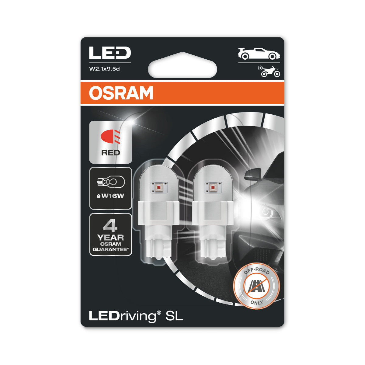 OSRAM LEDriving SL - Todoterreno W16W - rojo