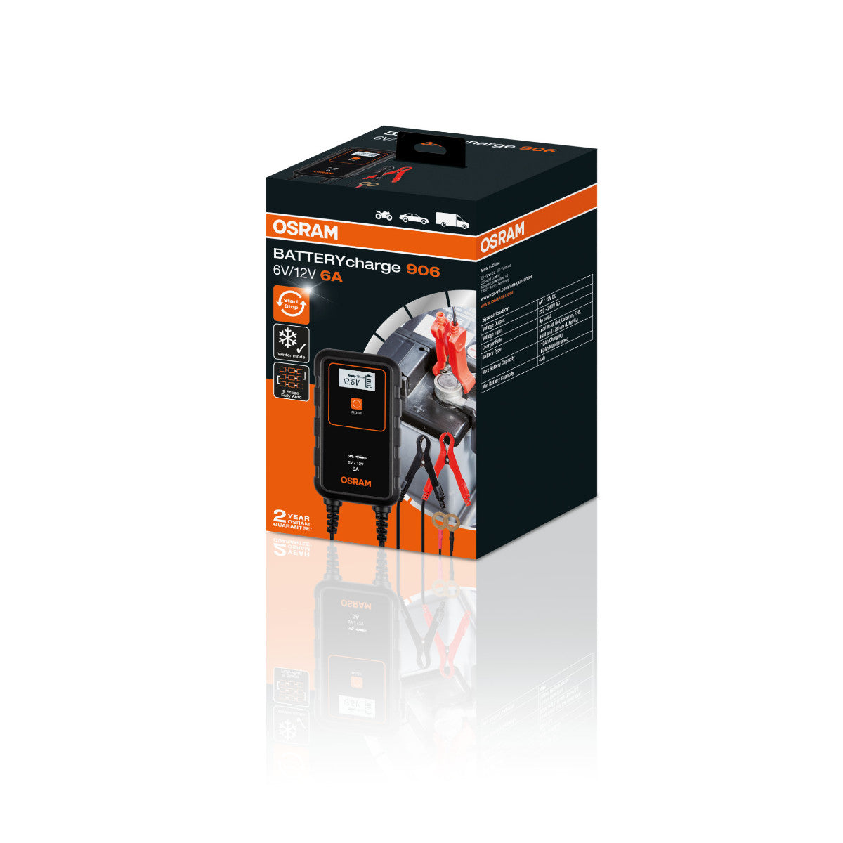 Carga de BATERÍA OSRAM - Cargador de batería inteligente 906