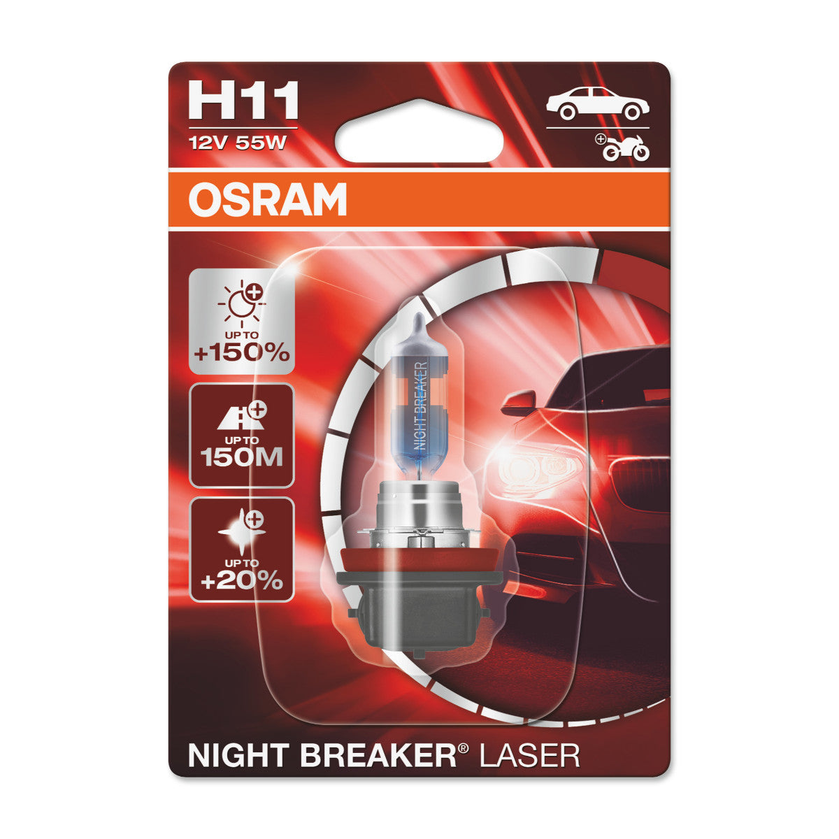 OSRAM NIGHT BREAKER® LASER H11 Blíster único