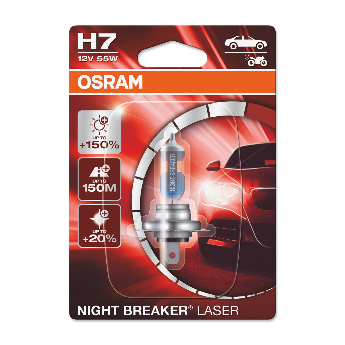 OSRAM NIGHT BREAKER® LASER H7 Blíster individual