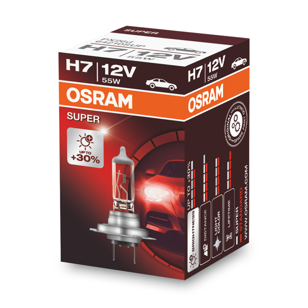 OSRAM SUPER - Bombilla halógena para faros delanteros H7