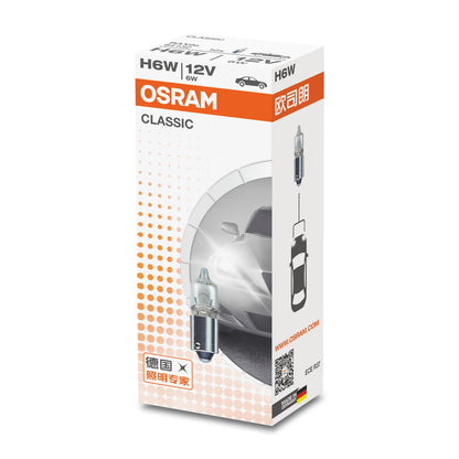 OSRAM ORIGINAL - BASE METALICA - Lámpara H6W Extra Light