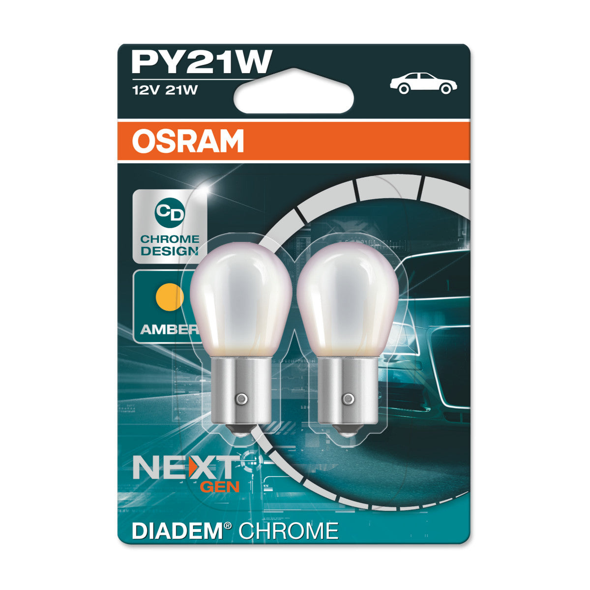 OSRAM DIADEM CROMO - PY21W Lámpara de luz extra