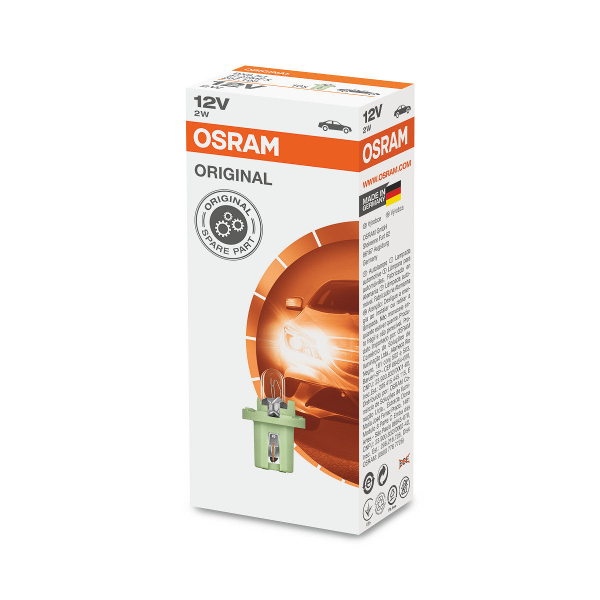 OSRAM ORIGINAL - BASE PLÁSTICO MF - 2W - BX8.5d - Bombilla extra