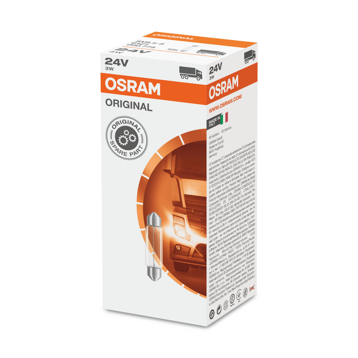 OSRAM ORIGINAL FESTOON - 3W - 24V - Lámpara de luz extra