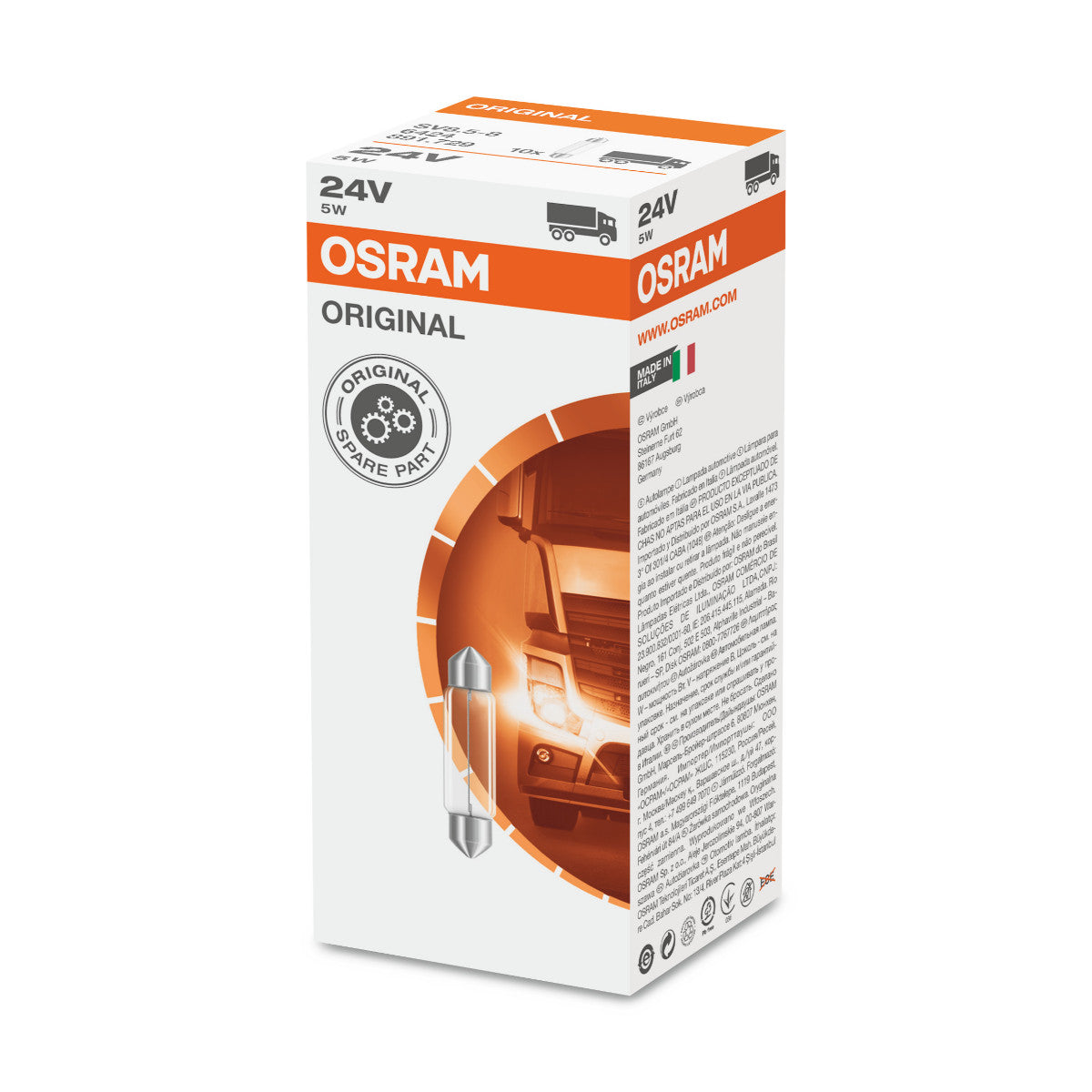 OSRAM ORIGINAL FESTOON - 5W - 24V - Lámpara de luz extra