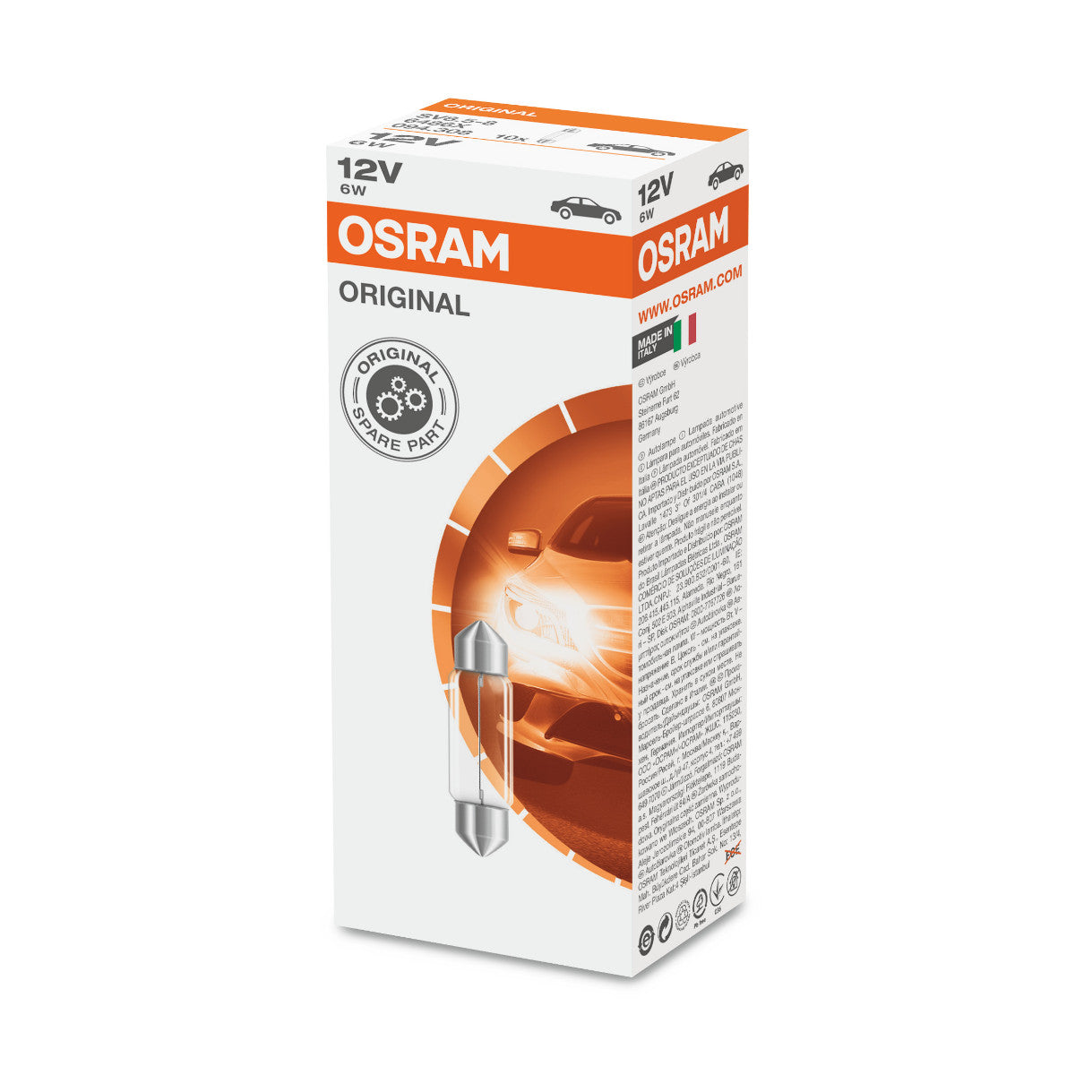 OSRAM ORIGINAL FESTOON - 6W - 24V - 36mm - Lámpara de luz extra