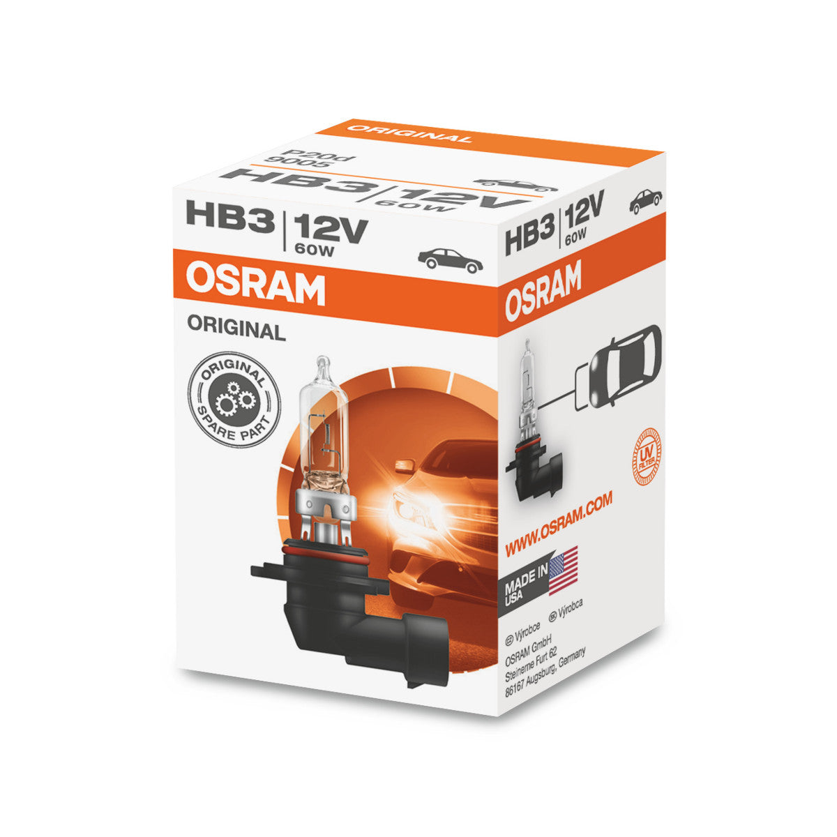 OSRAM ORIGINAL LINE - HB3 - 12 V - 60 W - Proyector halógeno