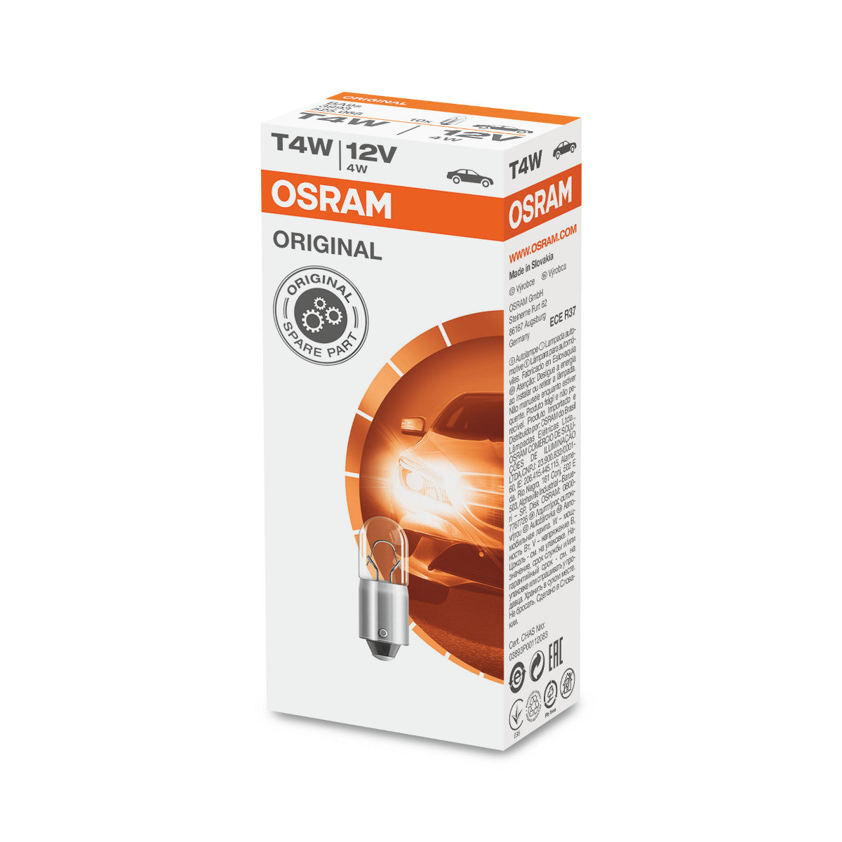 OSRAM ORIGINAL - BASE METAL - T4W - 12V