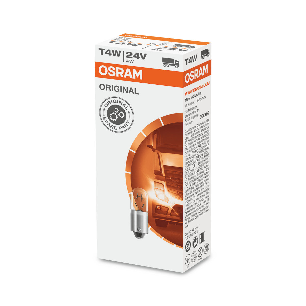 OSRAM ORIGINAL - BASE METÁLICA - T4W - 24V