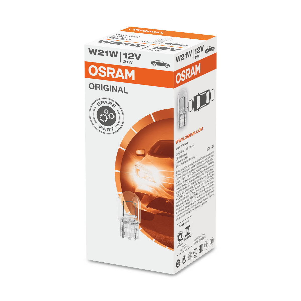 OSRAM ORIGINAL - WEDGE BASE - W21W Lámpara de luz extra