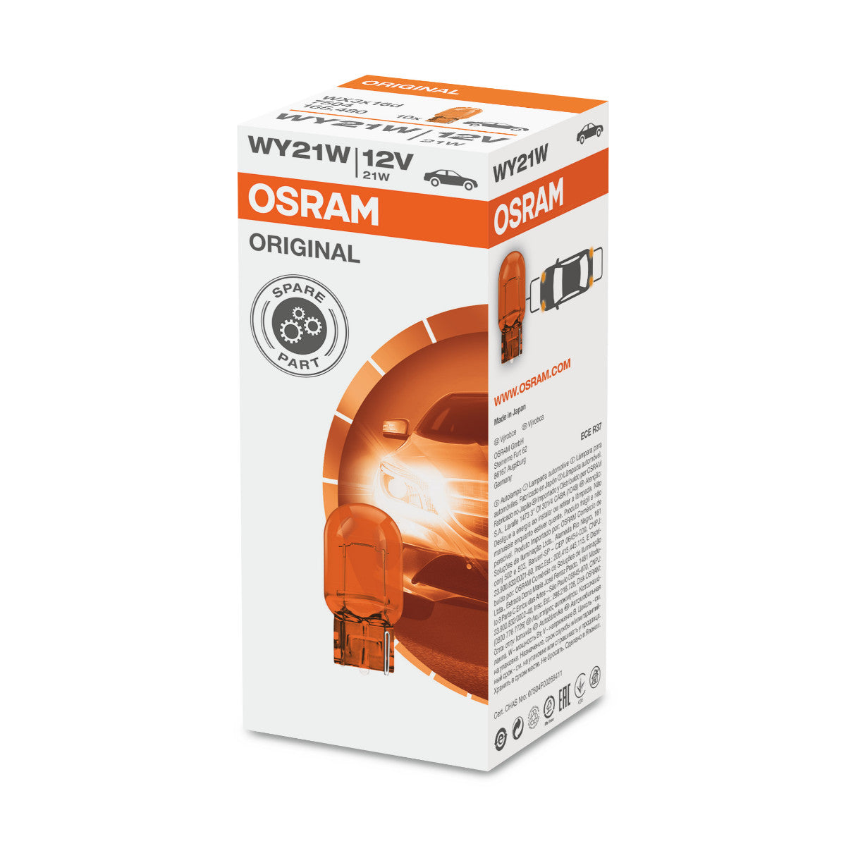 OSRAM ORIGINAL - WEDGE BASE - WY21W Lámpara de luz extra