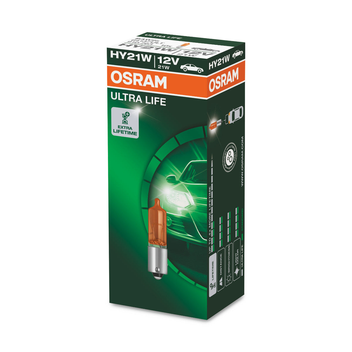 OSRAM ULTRA LIFE - HY21W Lámpara Extra Ligera