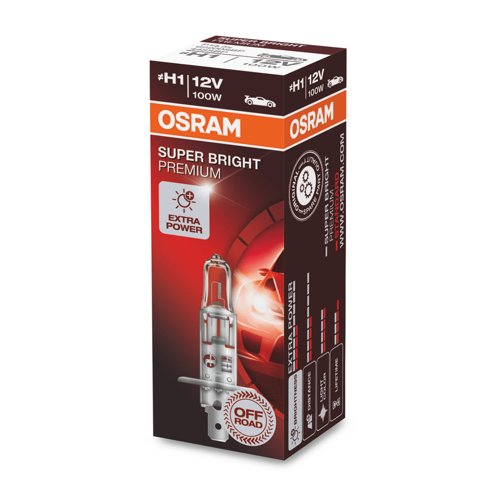 OSRAM SUPER BRIGHT PREMIUM - SUPER BRIGHT - Off-road H1 - P14 -5s Bombilla de faro halógeno