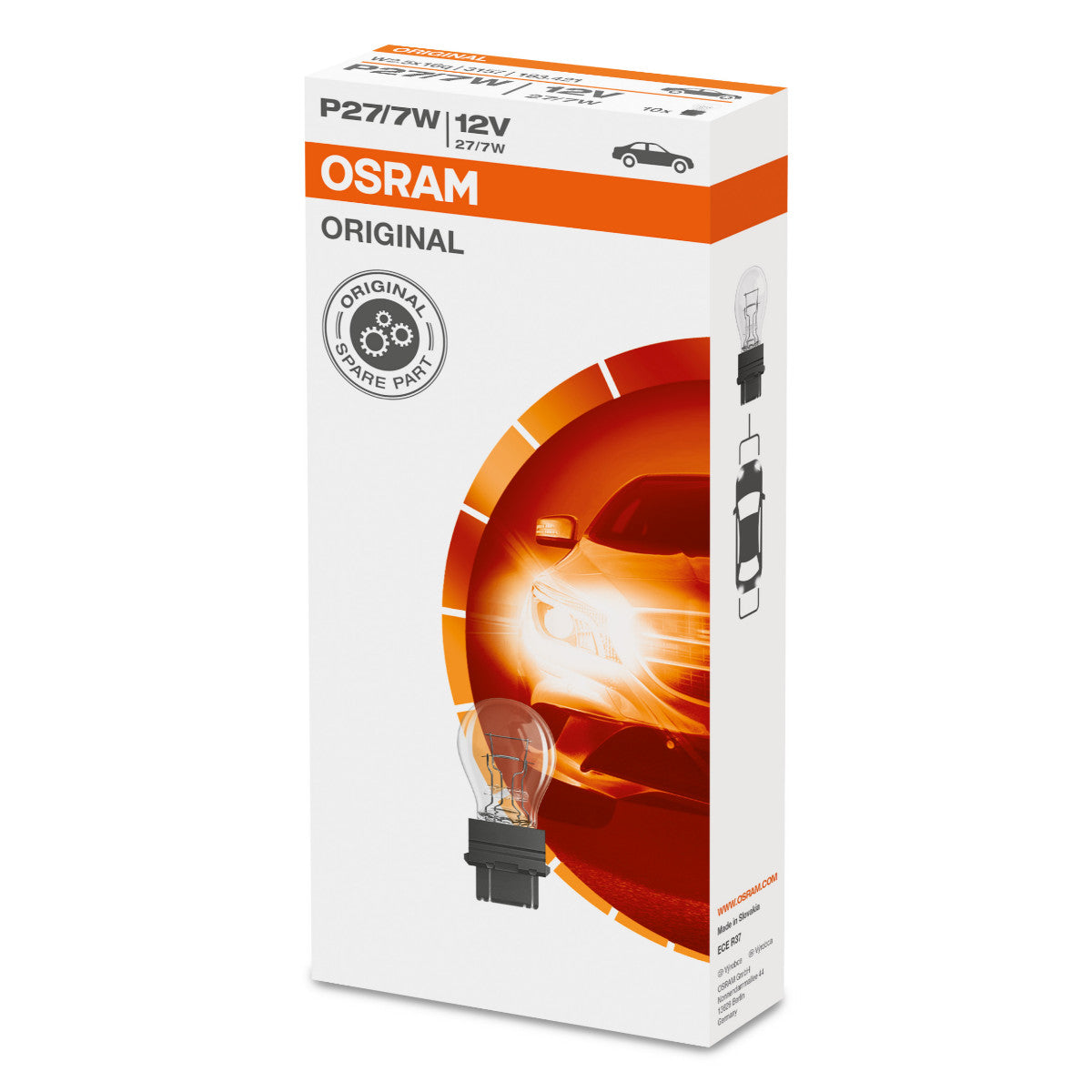OSRAM S8 BASE DE CUÑA - P27-7W Bombilla extra