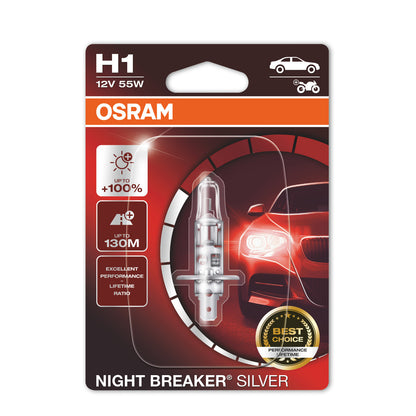 OSRAM NIGHT BREAKER® SILVER H1 Blister individual